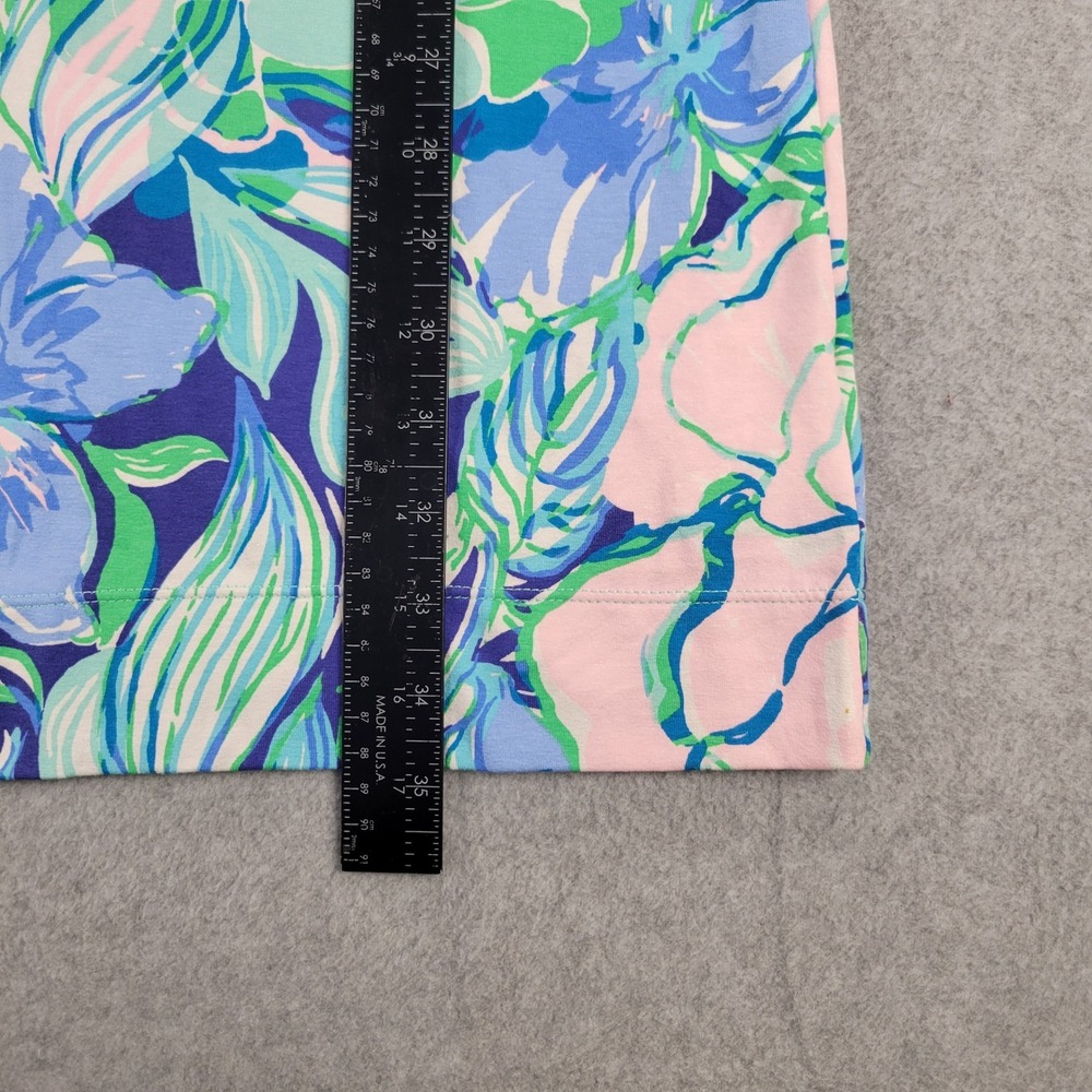 Lilly‎ Pulitzer Sophie Shift Dress Pink Blue Floral Gold Button Shoulder Small - Picture 3 of 8